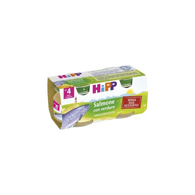 HIPP OMOGENEIZZATO SALMONE CON VERDURE 2X80 G