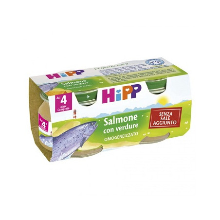 HIPP OMOGENEIZZATO SALMONE CON VERDURE 2X80 G