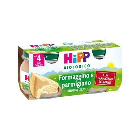 HiPP Biologico Omogeneizzato Formaggino E Parmigiano 2x80g