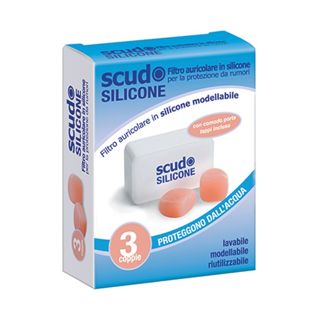 TAPPO AURICOLARE EARPLUG SCUDO IN SILICONE 3 COPPIE 6 PEZZI ARTICOLO 7EN091