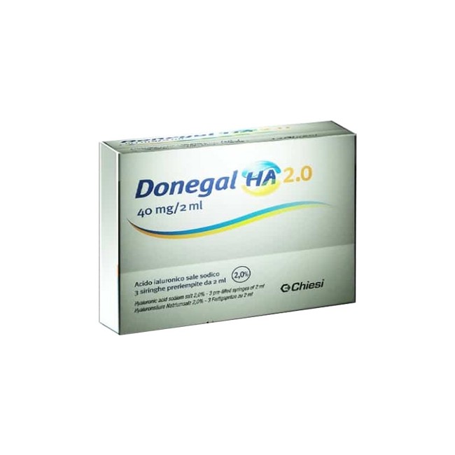 SIRINGA INTRA-ARTICOLARE DONEGAL HA 2.0 ACIDO IALURONICO 40 MG 2 ML 3 PEZZI