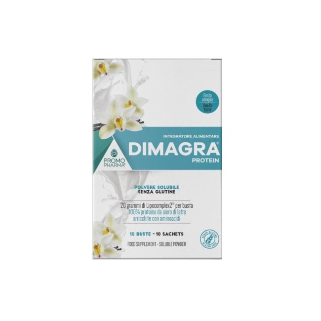 DIMAGRA PROTEIN POLVERE SOLUBILE GUSTO VANIGLIA 10 BUSTINE