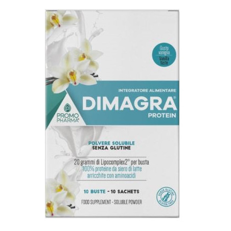 DIMAGRA PROTEIN POLVERE SOLUBILE GUSTO VANIGLIA 10 BUSTINE