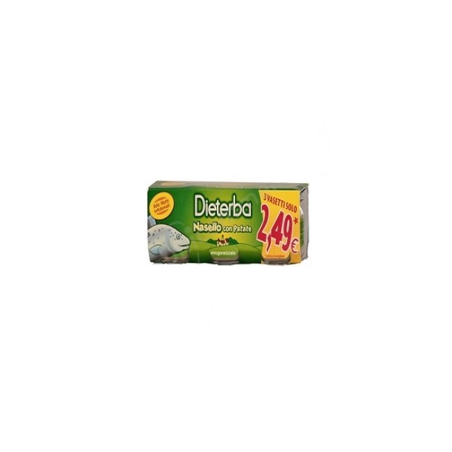 DIETERBA OMOGENEIZZATO NASELLO 3 PEZZI 80 G