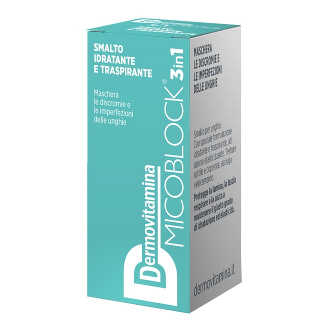 DERMOVITAMINA MICOBLOCK 3 IN 1 SMALTO IDRATANTE E TRASPIRANTE TURCHESE 5 ML