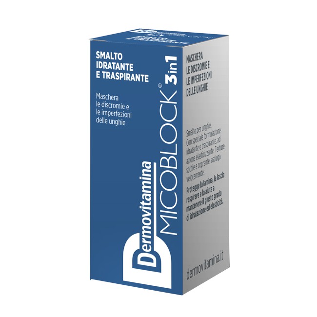 DERMOVITAMINA MICOBLOCK 3 IN 1 SMALTO IDRATANTE E TRASPIRANTE BLU 5 ML