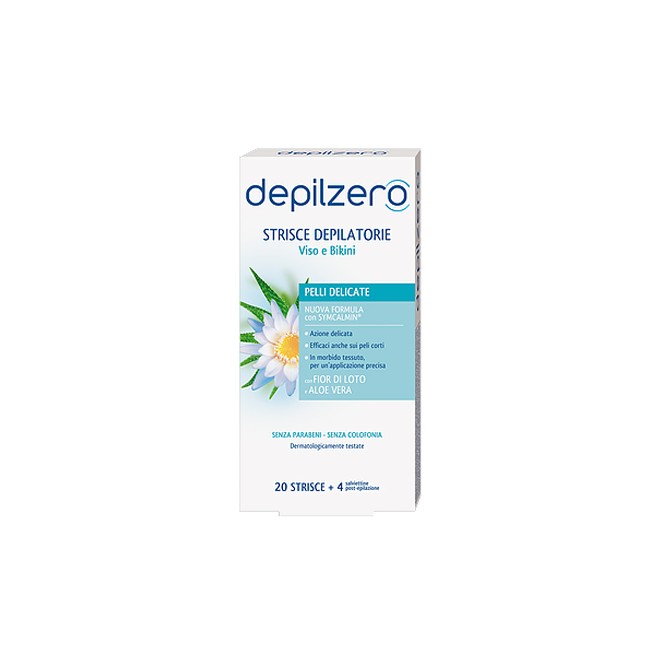 DEPILZERO STRISCE VISO E BIKINI 20 PEZZI