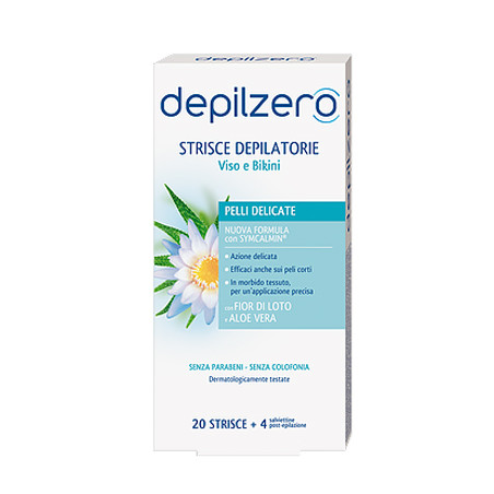 DEPILZERO STRISCE VISO E BIKINI 20 PEZZI