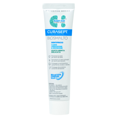 CURASEPT BIOSMALTO DENTIFRICIO BABY KID MENTA CARIE ABRASIONE & EROSIONE 50 ML