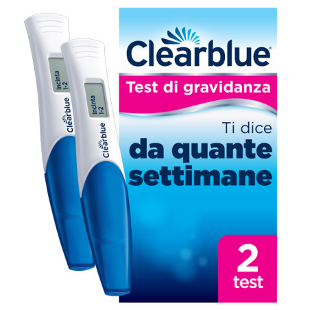 TEST DI GRAVIDANZA CLEARBLUE CON INDICATORE DELLE SETTIMANE 2 PEZZI