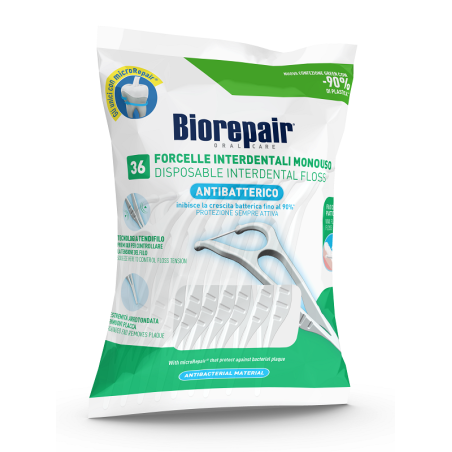 BIOREPAIR ORAL CARE ANTIBATTERICO FORCELLE INTERDENTALI MONOUSO 36 PEZZI