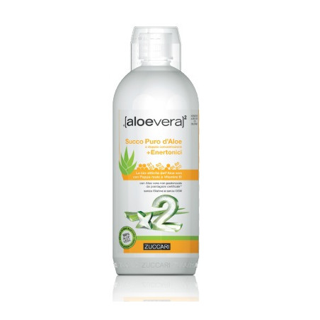 ALOEVERA2 SUCCO PURO D'ALOE DOPPIA CONCENTRAZIONE + ENERTONICI 1 LITRO