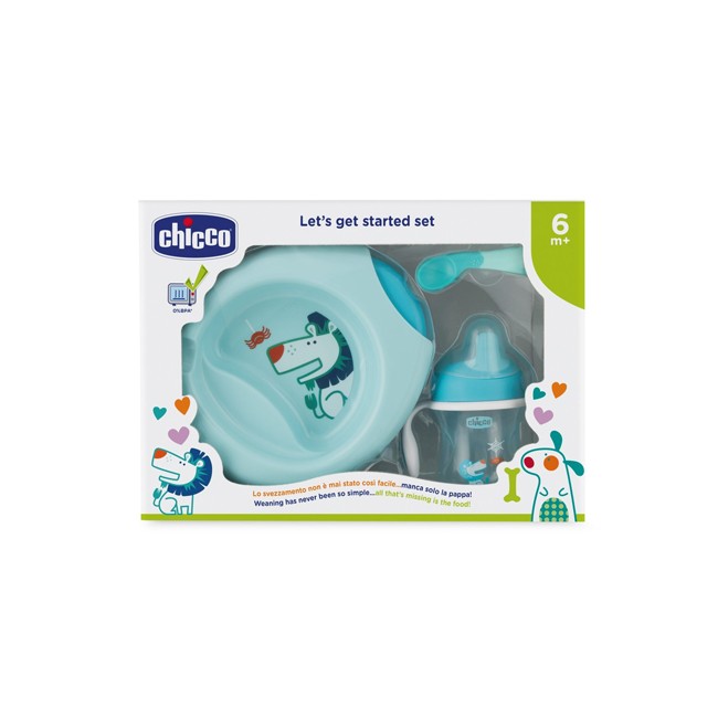 CHICCO SET PAPPA 6 MESI+ AZZURRO