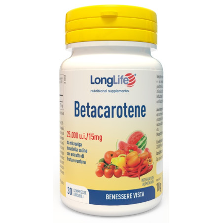 LONGLIFE BETACAROTENE 25000 UI 30 COMPRESSE