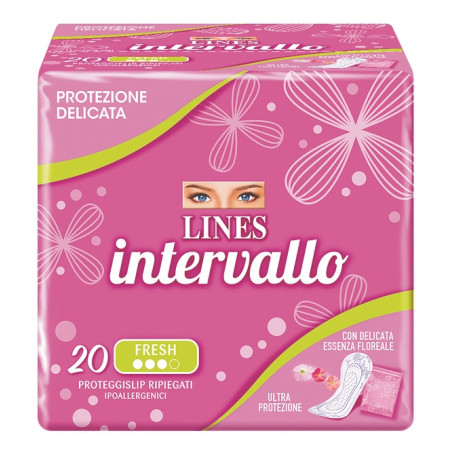 PROTEGGISLIP LINES INTERVALLO FRESH RIPIEGATO 20 PEZZI