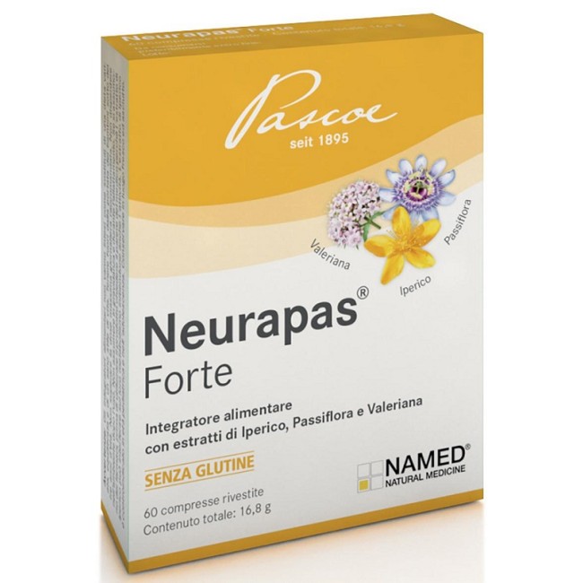 Confezione da 60 compresse di Named Neurapas Forte integratore per il benessere nervoso