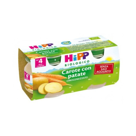 Hipp Biologico Omogeneizzato Carote Con Patate 2x80g