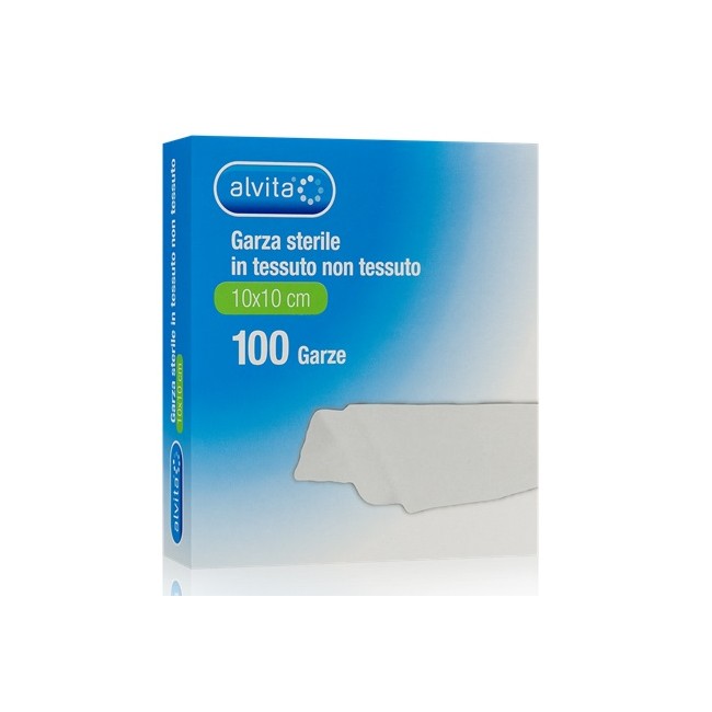 ALVITA GARZA STERILE IN TESSUTO NON TESSUTO 10X10CM 100 PEZZI