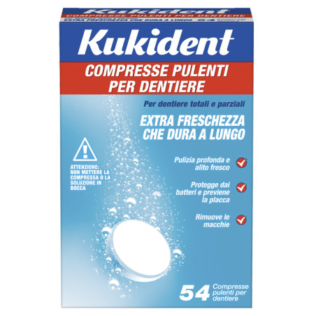 Kukident® Freschezza Duratura Compresse Pulenti Per Dentiera 54 Compresse