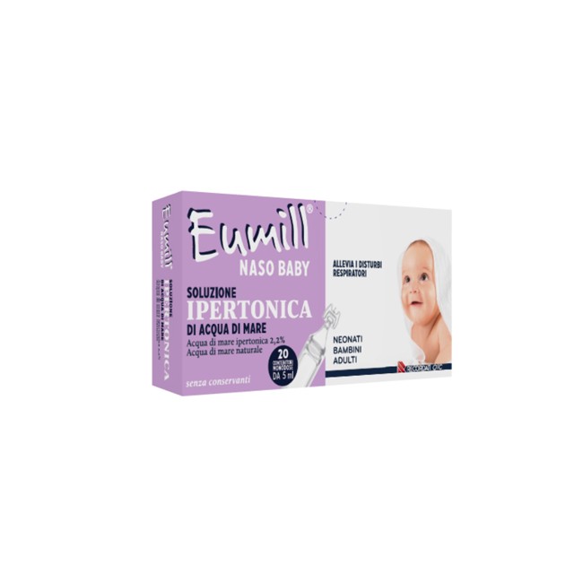 EUMILL NASO BABY SOLUZIONE IPERTONICA 20 CONTENITORI MONODOSE 5 ML