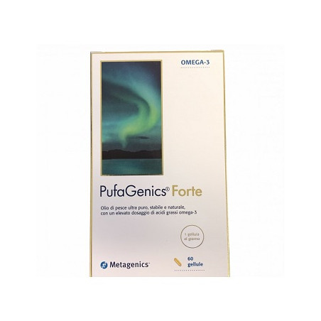 Confezione da 60 capsule di Metagenics Pufagenics integratore di omega 3