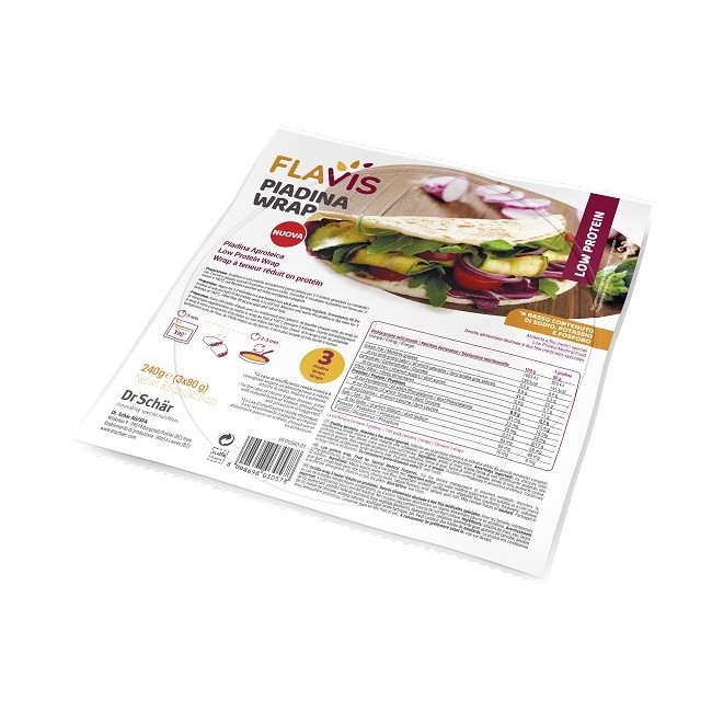 FLAVIS PIADINA WRAP APROTEICA 3 PEZZI DA 80 G