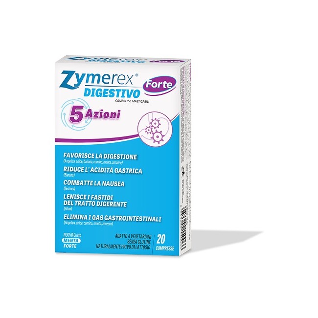 ZYMEREX DIGESTIVO FORTE 5 AZIONI 20 COMPRESSE MASTICABILI