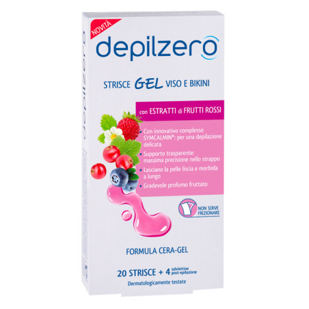 DEPILZERO STRISCE GEL VISO BIKINI 24 PEZZI