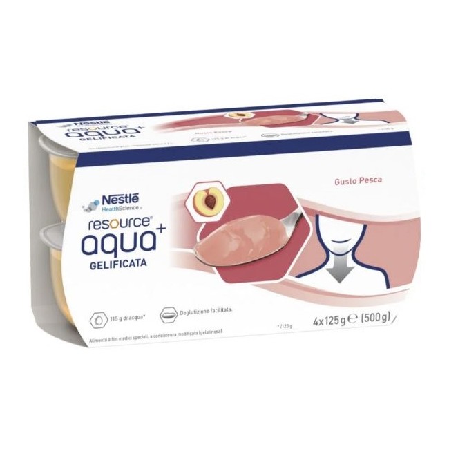 RESOURCE AQUA ACQUA GELIFICATA+PEACH CUP 6 4X125 G