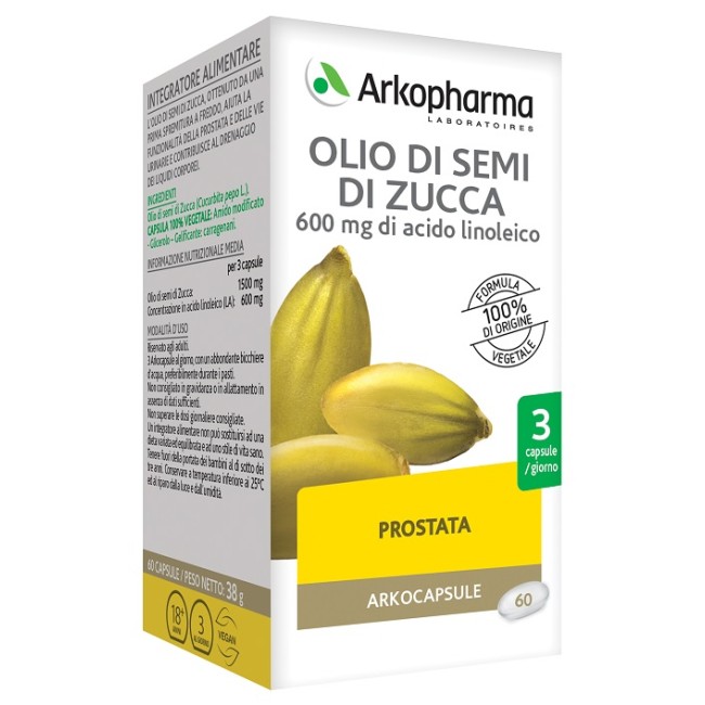 ARKO CAPSULE OLIO SEMI ZUCCA 60 CAPSULE