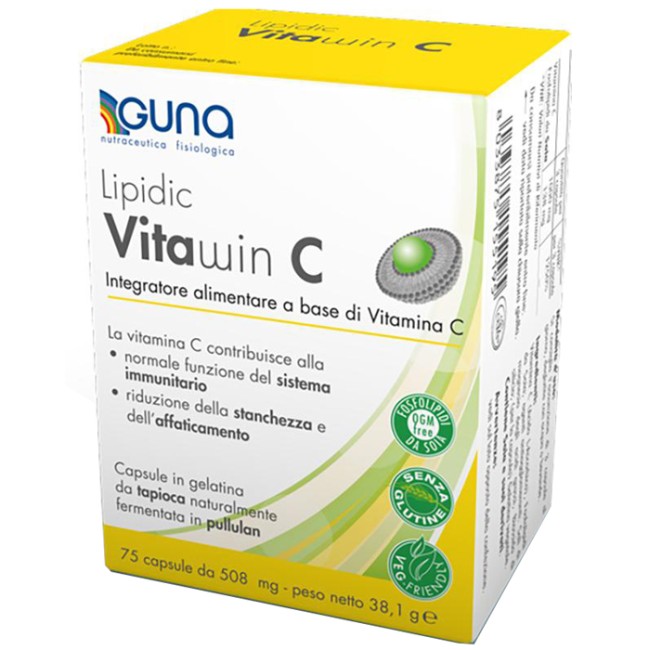 Confezione da 75 capsule di Guna Vitawin C integratore di Vitamina C