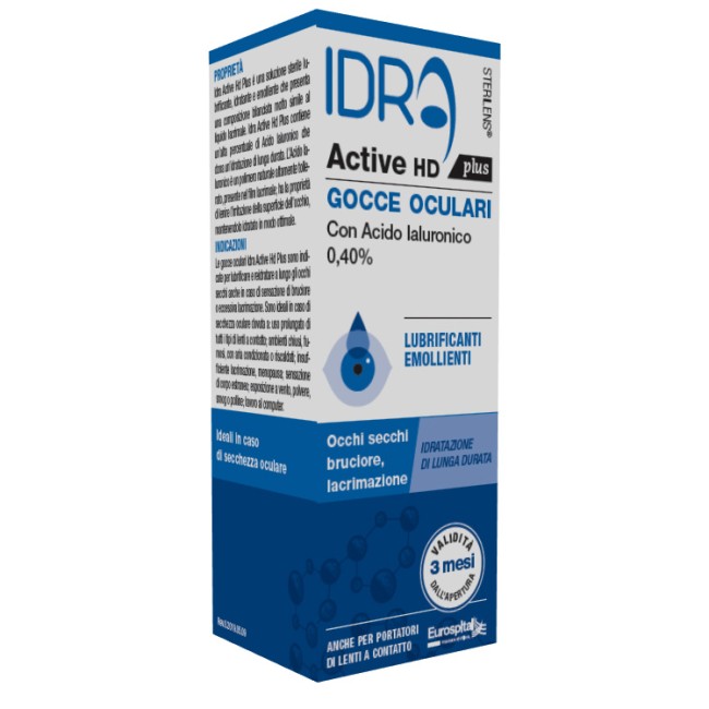 GOCCE OCULARI STERILENS IDRA ACTIVE HD PLUS 10 ML CON ACIDO IALURONICO 0,40%