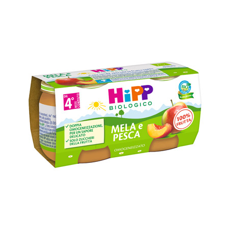 HIPP BIO OMOGENEIZZATO MELA/PESCA 2 X 80 G