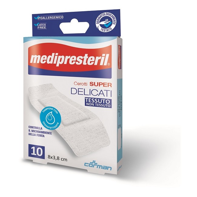 MEDIPRESTERIL CEROTTI DELICATI SUPER 8 X 3,8 10 PEZZI