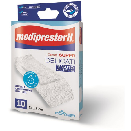 MEDIPRESTERIL CEROTTI DELICATI SUPER 8 X 3,8 10 PEZZI