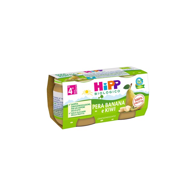 HIPP BIO OMOGENEIZZATO KIWI/BANANA/PERA 2X80 G