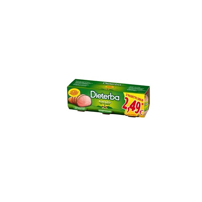 DIETERBA OMOGENEIZZATO PROSCIUTTO 3 PEZZI 80 G