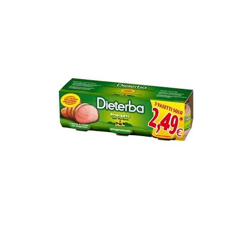 DIETERBA OMOGENEIZZATO PROSCIUTTO 3 PEZZI 80 G