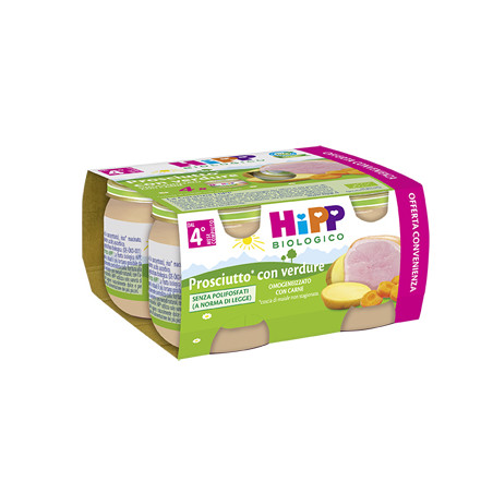 HIPP BIO HIPP BIO OMOGENEIZZATO PROSCIUTTO CON VERDURE 4X80 G