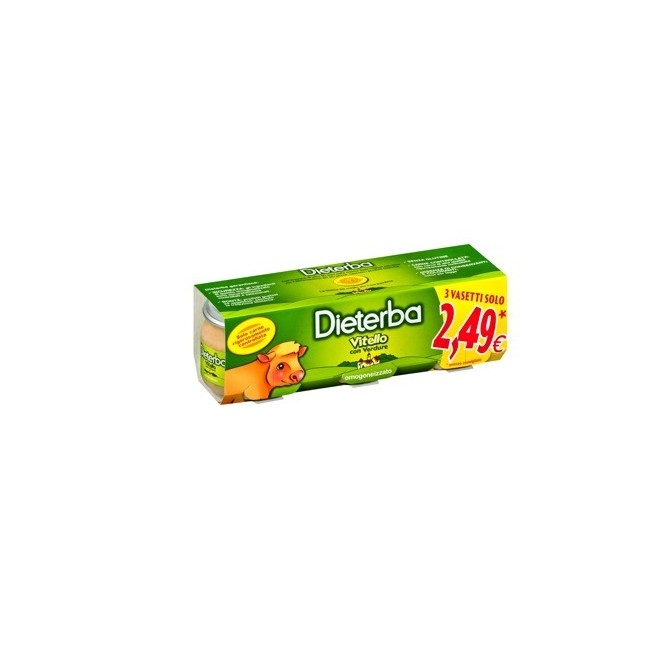 DIETERBA OMOGENEIZZATO VITELLO 3 PEZZI 80 G