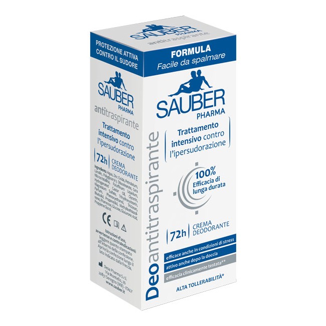 SAUBER DEOANTITRASPIRANTE 72H CREMA 30 ML