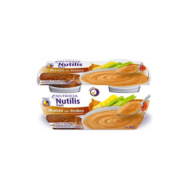 Nutricia Nutilis Pasti Alimento Dietetico Gusto Manzo Con Verdure 2x300g