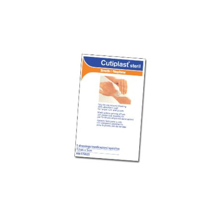 MEDICAZIONE CUTIPLAST STERIL ADESIVA SUPPORTO IN TNT ADESIVO POLIACRILATO IPOLLERGENICO TAMPONE NON ADERENTE 15X38 CM 5 PEZZI