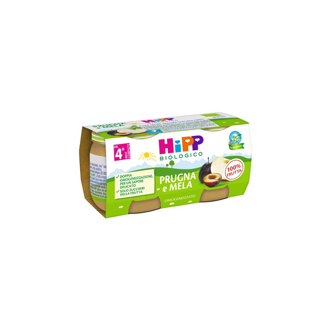 HIPP BIO OMOGENEIZZATO PRUGNA E MELA 2 X 80 G