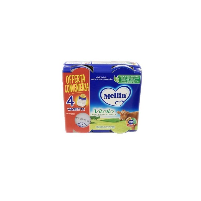 MELLIN OMOGENEIZZATO VITELLO 4 PEZZI X 80 G