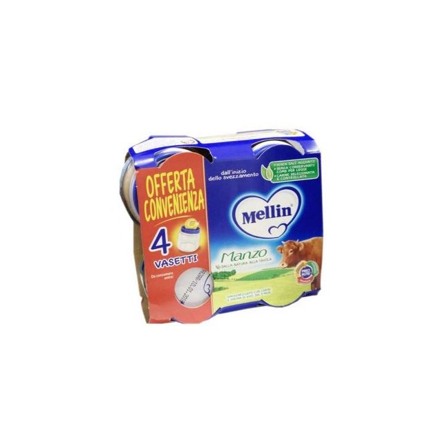 MELLIN OMOGENEIZZATO MANZO 4X80 G