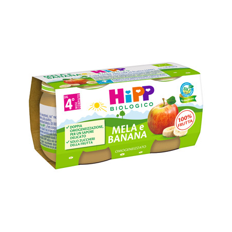 HIPP BIO OMOGENEIZZATO MELA/BANANA 2X80 G