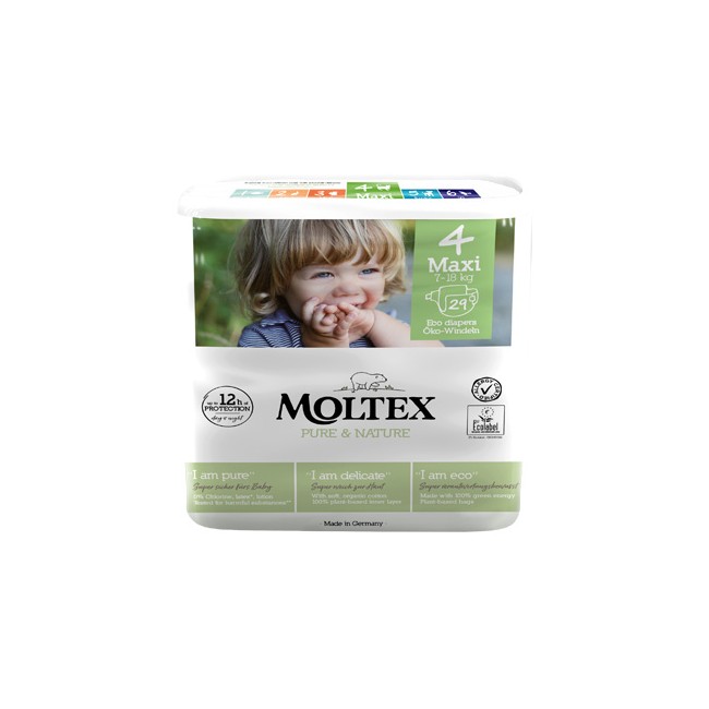 PANNOLINI MOLTEX PURE & NATURE MAXI 7-18 KG TAGLIA 4 29 PEZZI