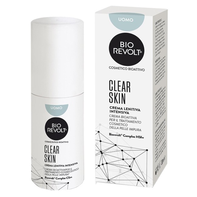 BIOREVOLT RX CLEAR SKIN UOMO CREMA LENITIVA INTENSIVA BIOATTIVA PER PELLE IMPURA 30 ML