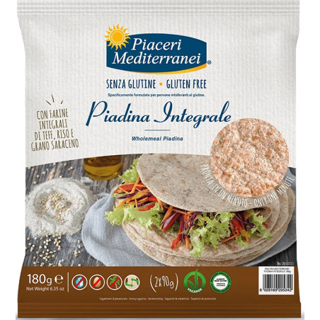 PIACERI MEDIT PIADINA INTEGRALE 180 G